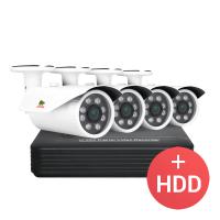 Комплект видеонаблюдения 2.0MP Набор для улицы PRO AHD-35 4xCAM + 1xDVR + HDD