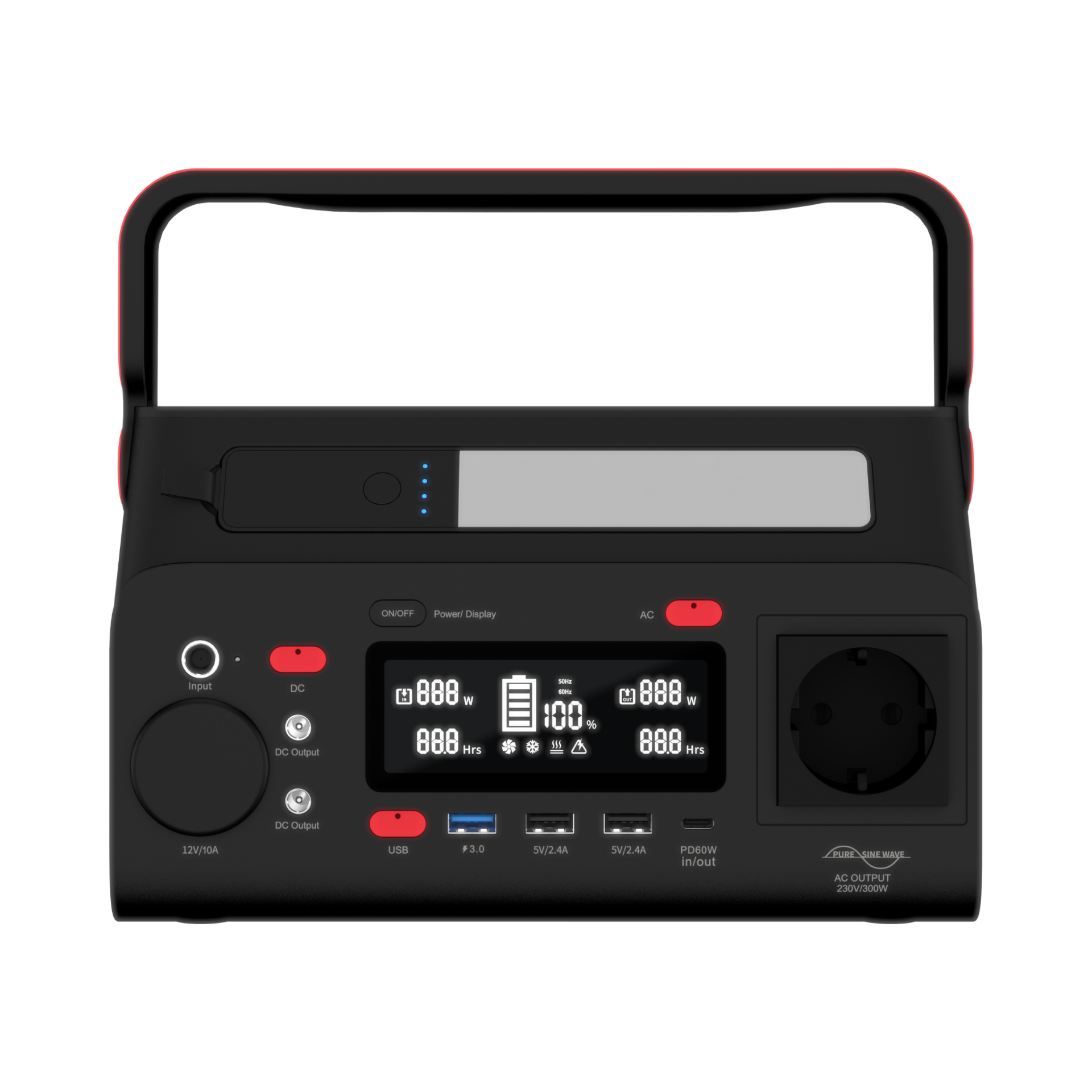 Energizer PPS300W2 — передня панель з розеткою Schuko