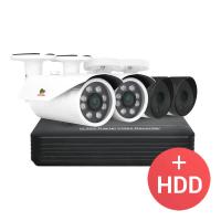 Комплект відеоспостереження 2.0MP Набор для улицы PRO AHD-41 4xCAM + 1xDVR + HDD