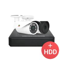 Комплект видеонаблюдения 2.0MP Набор для улицы PRO AHD-36 2xCAM + 1xDVR + HDD