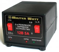 Автоматичне ЗУ для акумулятора MW-AZU12-5A 12V (4.5-100Ah) (MF,WET,AGM,GEL), 180-245V, Ток заряда режим-0,8А/5А, крокодили в комплекті