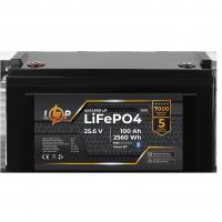 Акумулятор LP LiFePO4 25,6V - 100 Ah (2560Wh) (BMS 80A/80А) пластик Smart BT