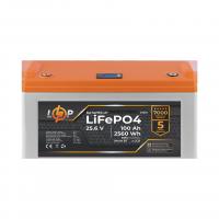 Аккумулятор LP LiFePO4 25,6V - 100 Ah (2560Wh) (BMS 80A/80А) пластик LCD Smart BT