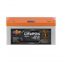 Аккумулятор LP LiFePO4 12,8V - 200 Ah (2560Wh) (BMS 100A/50А) пластик LCD для ИБП
