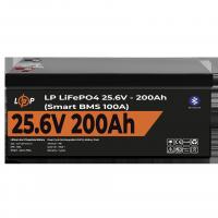 Акумулятор LP LiFePO4 24V (25,6V) - 200 Ah (5120Wh) (Smart BMS 100А) з BT пластик