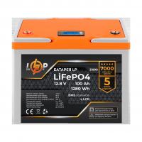 Аккумулятор LP LiFePO4 12V (12,8V) - 100 Ah (1280Wh) (BMS 80A/40А) пластик LCD для ИБП