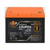Аккумулятор LP LiFePO4 25,6V - 32 Ah (820Wh) (BMS 60А/30A) пластик для ИБП