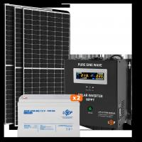 Солнечная электростанция (СЭС) 1.5kW АКБ 2.4kWh (мультигель) 100 Ah Стандарт