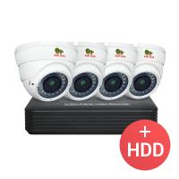 Комплект видеонаблюдения 2.0MP Набор для помещений PRO AHD-25 4xCAM + 1xDVR + HDD