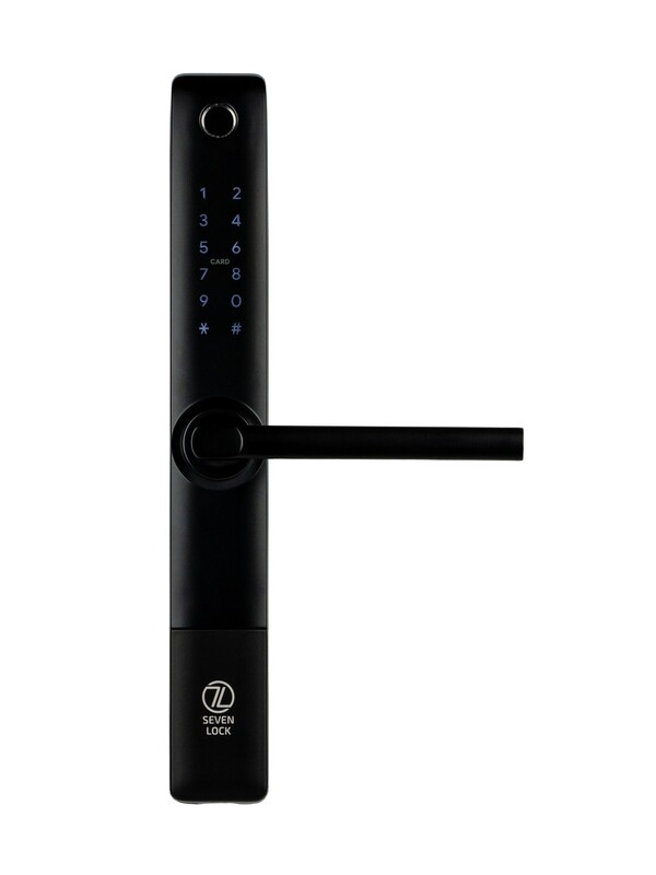 Розумний дверний біометричний замок SEVEN LOCK SL-7762BF black (без врізної частини)