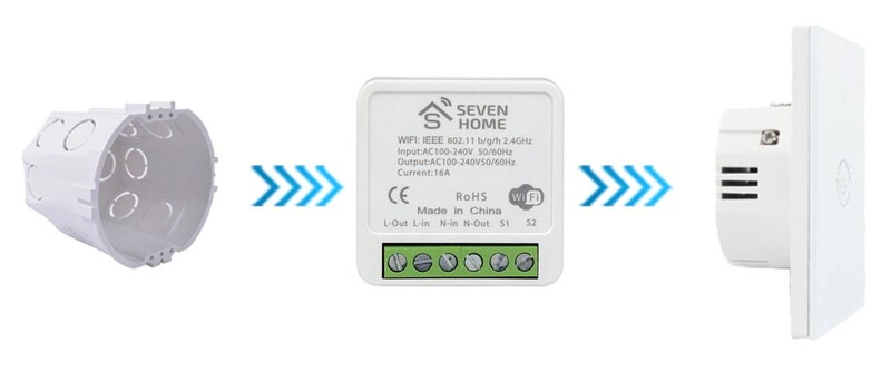 Умное Wi-Fi реле SEVEN HOME S-7048