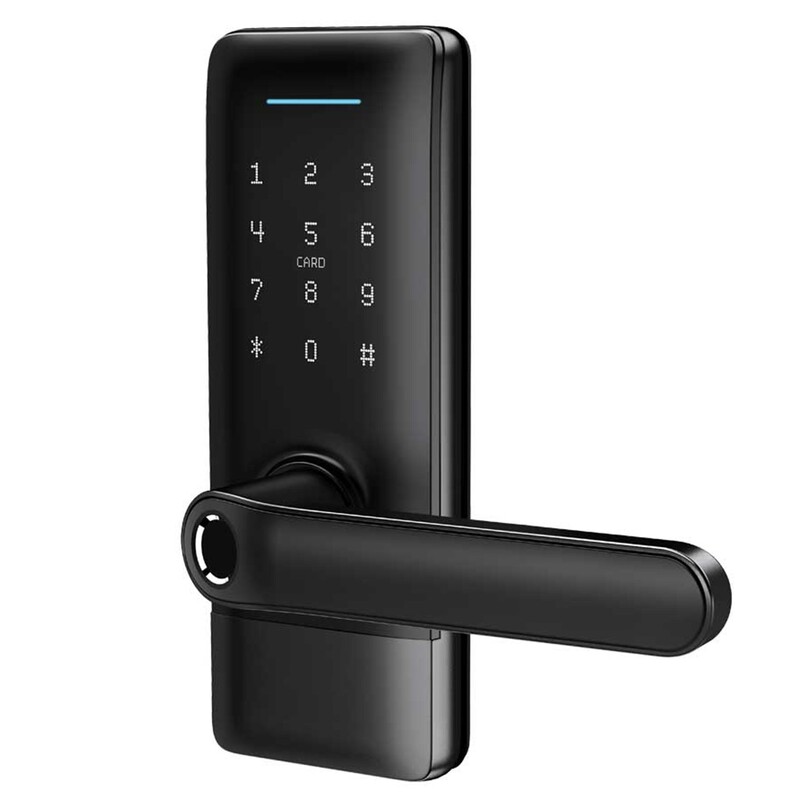 Умный дверной биометрический замок SEVEN LOCK SL-7766BF black (без врезной части)