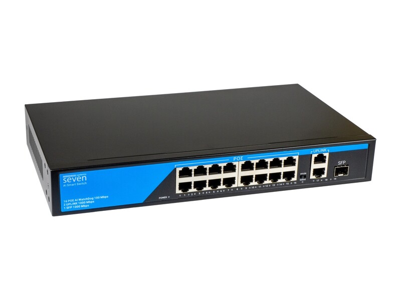 PoE-комутатор на 16 портів SEVEN P-73216G-SFP