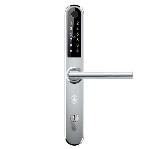 Розумний дверний біометричний замок SEVEN LOCK SL-7761BF silver (без врізної частини)