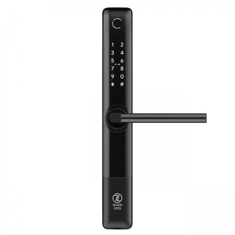 Розумний дверний біометричний замок SEVEN LOCK SL-7762BF black (без врізної частини)