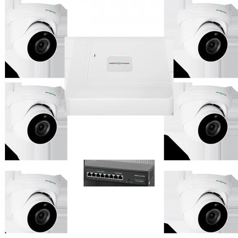 Комплект відеоспостереження на 6 камер GV-IP-K-W76/06 5MP
