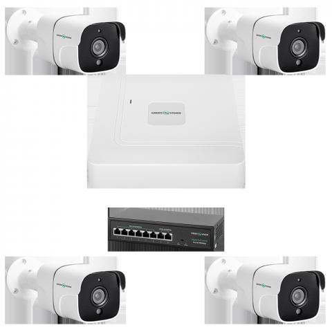 Комплект відеоспостереження на 4 камери GV-IP-K-W75/04 5MP
