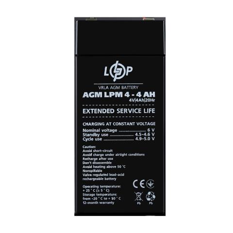 Аккумулятор AGM LPM 4V - 4 Ah
