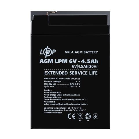 Аккумулятор AGM LPM 6V - 4.5 Ah