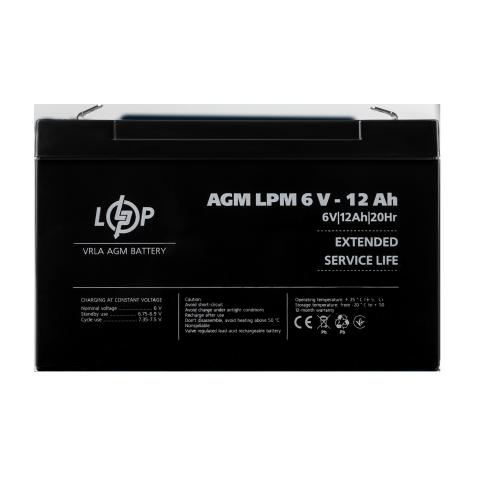 Акумулятор AGM LPM 6V - 12 Ah