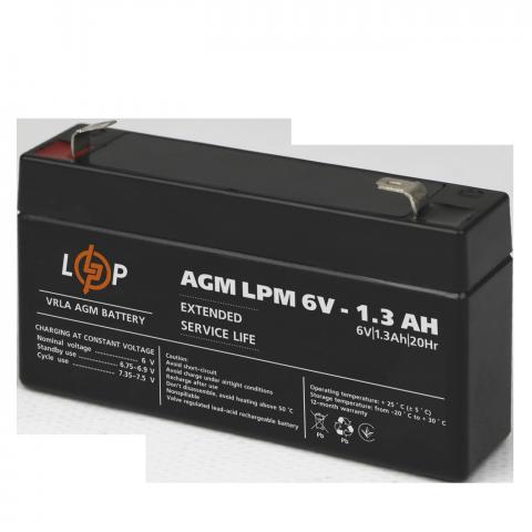 Аккумулятор AGM LPM 6V - 1.3 Ah