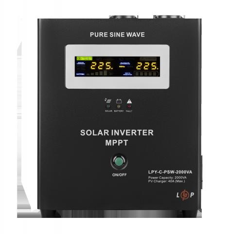 Сонячний інвертор (ДБЖ) LogicPower LPY-C-PSW-2000VA (1400W) MPPT24V