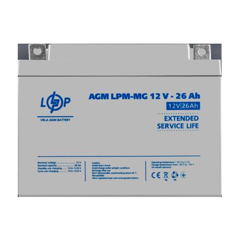 Аккумулятор мультигелевый LPM-MG 12V - 26 Ah