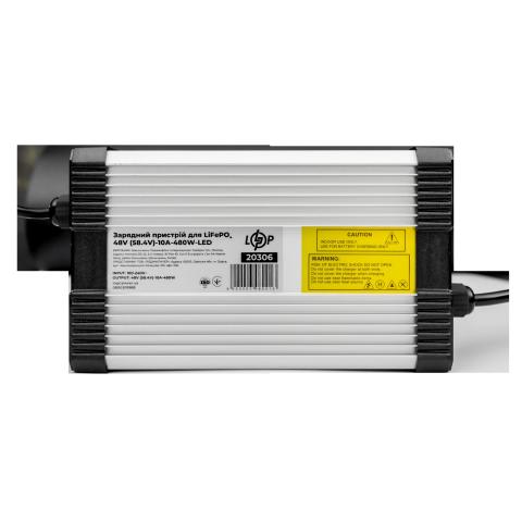 Зарядний пристрій для акумуляторів LiFePO4 48V (58.4V)-10A-480W-LED