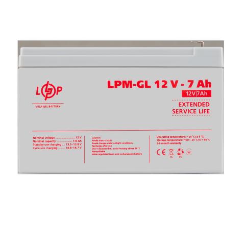 Аккумулятор гелевый LPM-GL 12V - 7 Ah