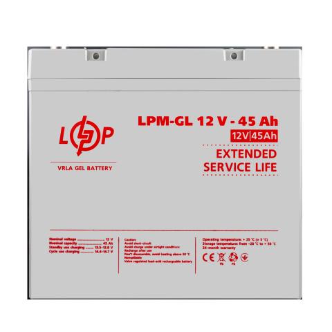 Акумулятор гелевий LPM-GL 12V - 45 Ah