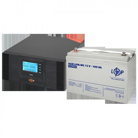 Комплект резервного живлення LP (LogicPower) ДБЖ + мультигелева батарея (UPS B1500 + АКБ MG 1200W)
