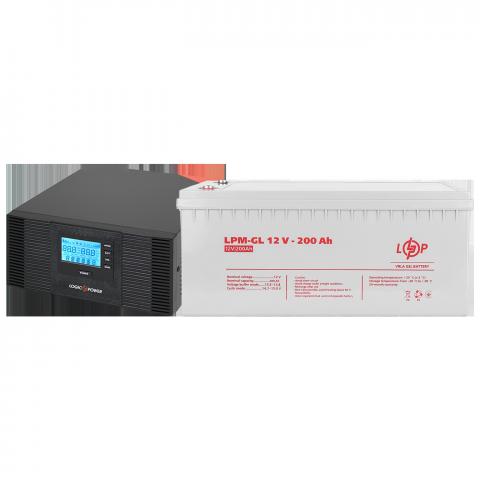 Комплект резервного питания LP (LogicPower) ИБП + гелевая батарея (UPS B1500 + АКБ GL 2400W)