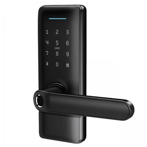 Умный дверной биометрический замок SEVEN LOCK SL-7766BF black (без врезной части)