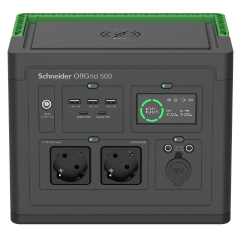 Зарядна станція Schneider Electric PPS500-GR (517 Вт·год, 500 Вт)